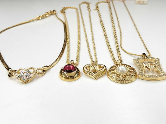 NINA RICCI 5-Piece Colored Stone and Pearl Necklace Set. NINA RICCI Accessories.