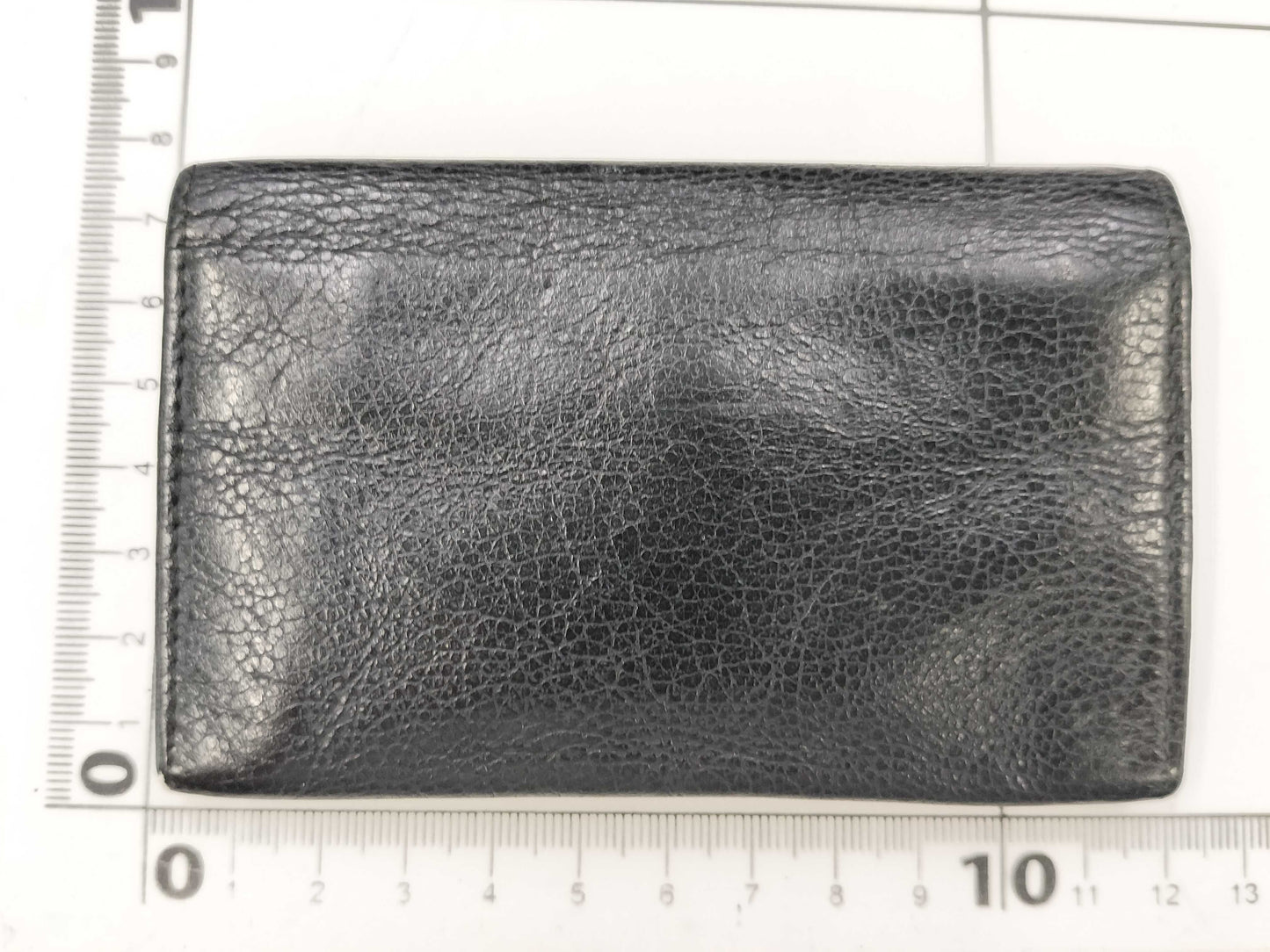 CHANEL Coco Mark Card Case with Metal Key Ring, Black Leather Coin Case