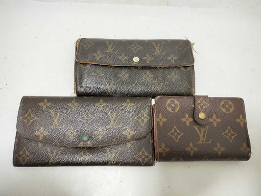 LOUIS VUITTON Monogram Louis Vuitton Serial Number Included Monogram 3-Piece Wallet Set LOUIS VUITTON Wallet