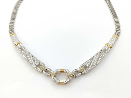 Nobuko Ishikawa D1.40ct K18/Pt900 48.8g Necklace 