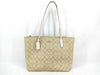 COACH Signature Coach Shoulder Bag Signature Beige Tote Bag