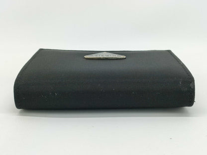 PRADA Nylon Prada Tri-Fold Wallet Triangle Logo Tesuto Safiano Wallet