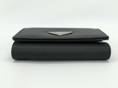 PRADA Nylon Prada Tri-Fold Wallet Triangle Logo Tesuto Safiano Wallet