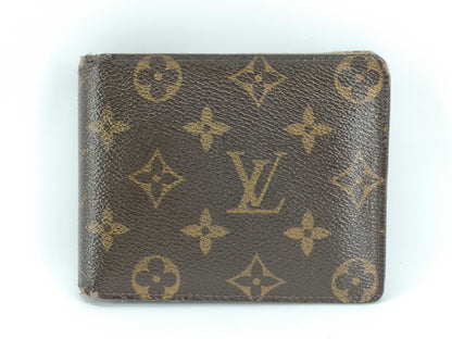 LOUIS VUITTON Monogram Vuitton Monogram Men's Bi-Fold Wallet with Pass Case Wallet
