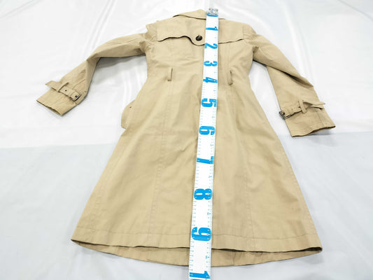 BURBERRY BLACK LABEL Honey Beige Trench Coat with Liner and Belt, Size 36