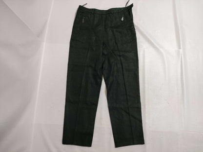HERMES Leather Zip Hermes Linen Pants Pants