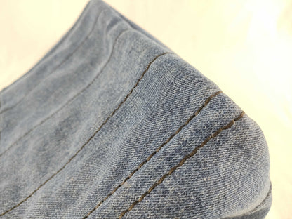 PRADA Unused Prada Denim Triangle Logo Canapa 2-Way Bag Handbag