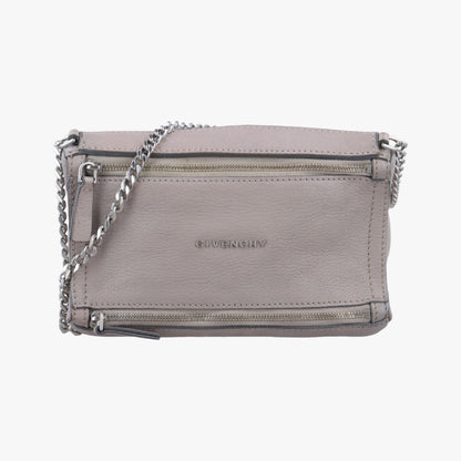 GIVENCHY Pandora Grey Leather EF E 0186 Shoulder Bag