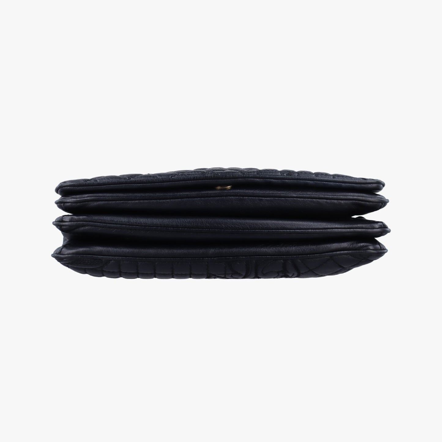 VERSACE Vanitas Quilted Baroque Black Leather Shoulder Bag