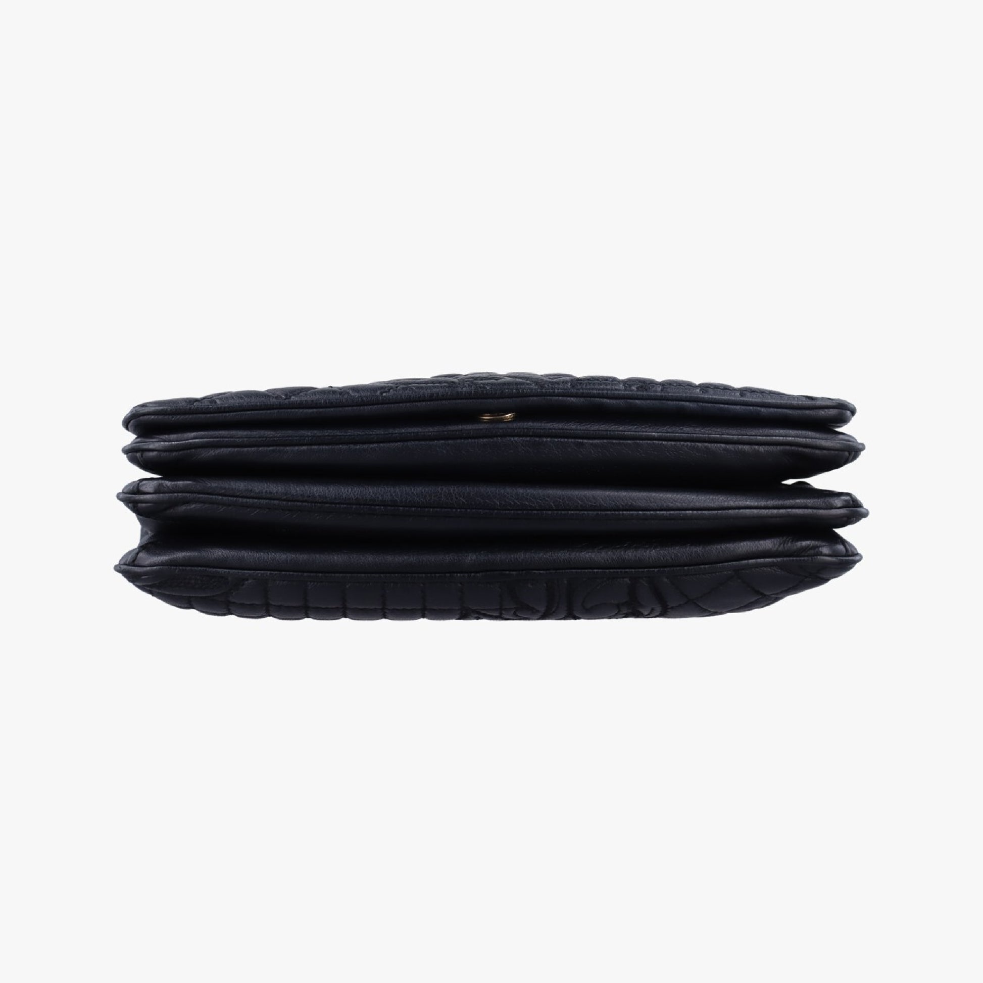 VERSACE Vanitas Quilted Baroque Black Leather Shoulder Bag