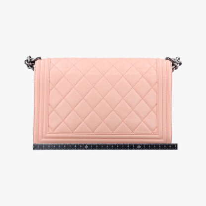 CHANEL Boy Chanel Pink Leather A9226919322214 Shoulder Bag
