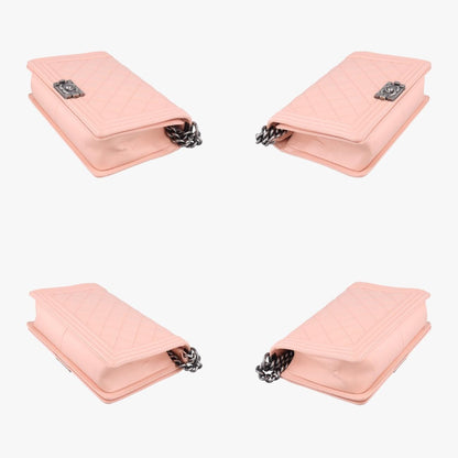 CHANEL Boy Chanel Pink Leather A9226919322214 Shoulder Bag