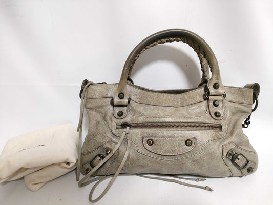 BALENCIAGA The City BALENCIAGA Balenciaga 2way Tote Bag Shoulder Bag Leather The City First THE CITY Classic Handbag