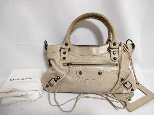 BALENCIAGA The City BALENCIAGA Balenciaga 2way Tote Bag Shoulder Bag Leather The City First THE CITY Classic Handbag