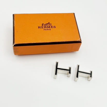 HERMES Cufflinks H Motif Silver Ag925 Cufflinks 19.5g Tie Clips & Cufflinks