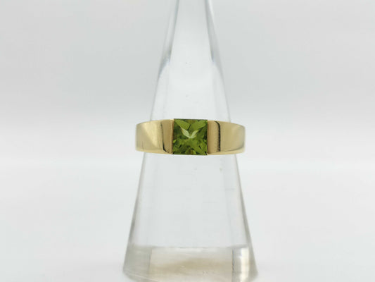 Cartier Tank #51 Colored Stone YG 750 8.5g Ring 