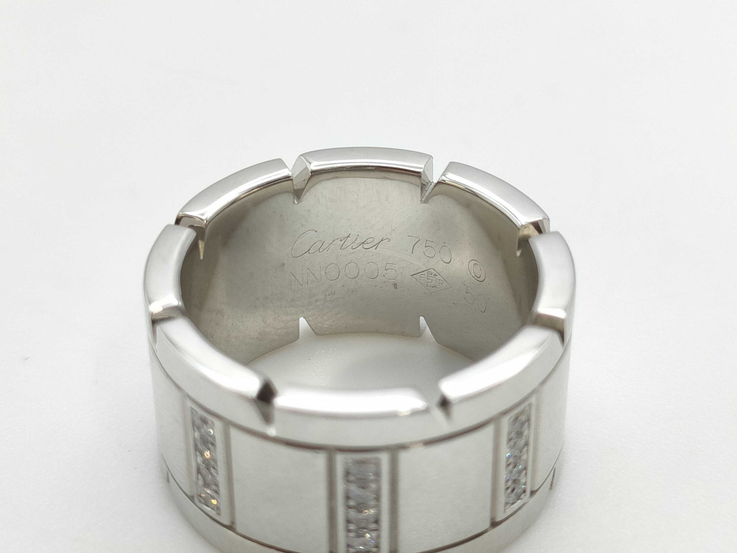 Cartier Tank Francaise #50 Diamond WG 750 16.3g Ring 