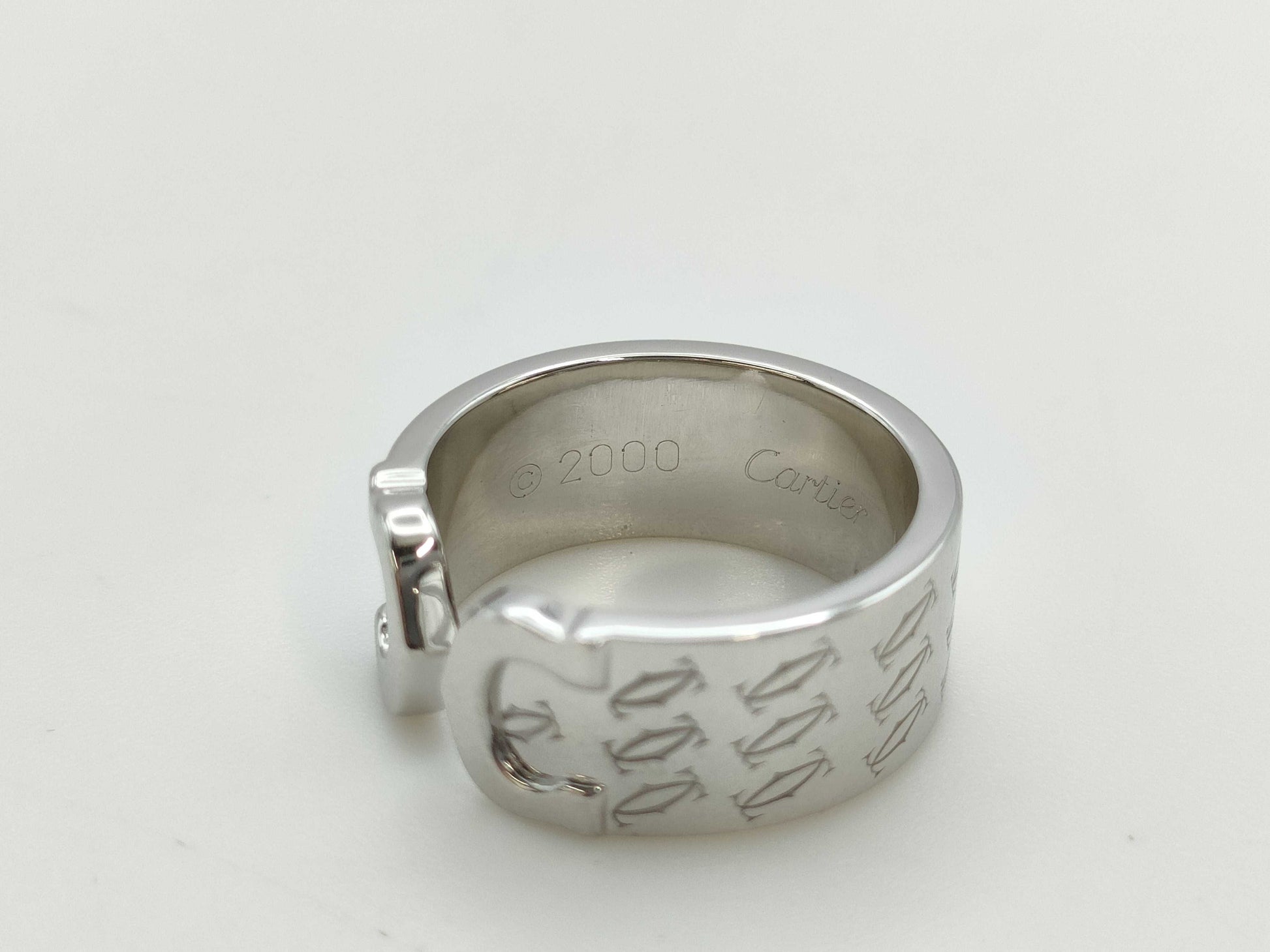 Cartier C2 #50 WG 750 10.6g Ring 