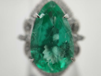 E7.09ct D1.18ct PT900 12.2g Ring 