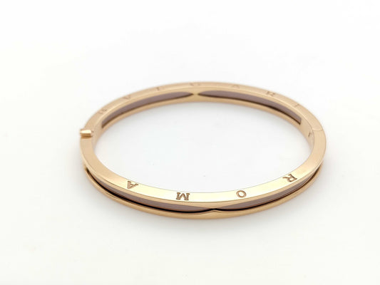 BVLGARI Bezero One Rome M PG AU750/METAL 28.1g Bracelet Bangle 