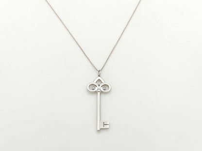 Tiffany & Co. Crownkey 3PD WG AU750 6.4g Necklace