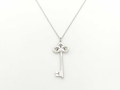 Tiffany & Co. Crownkey 3PD WG AU750 6.4g Necklace