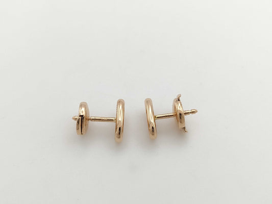 HERMES Schone Dunkle PG AU750 2.7g Earrings 