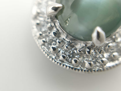 Alexandrite Cat's Eye 1.218ct D0.10ct PT900 1.9g Pendant Top 