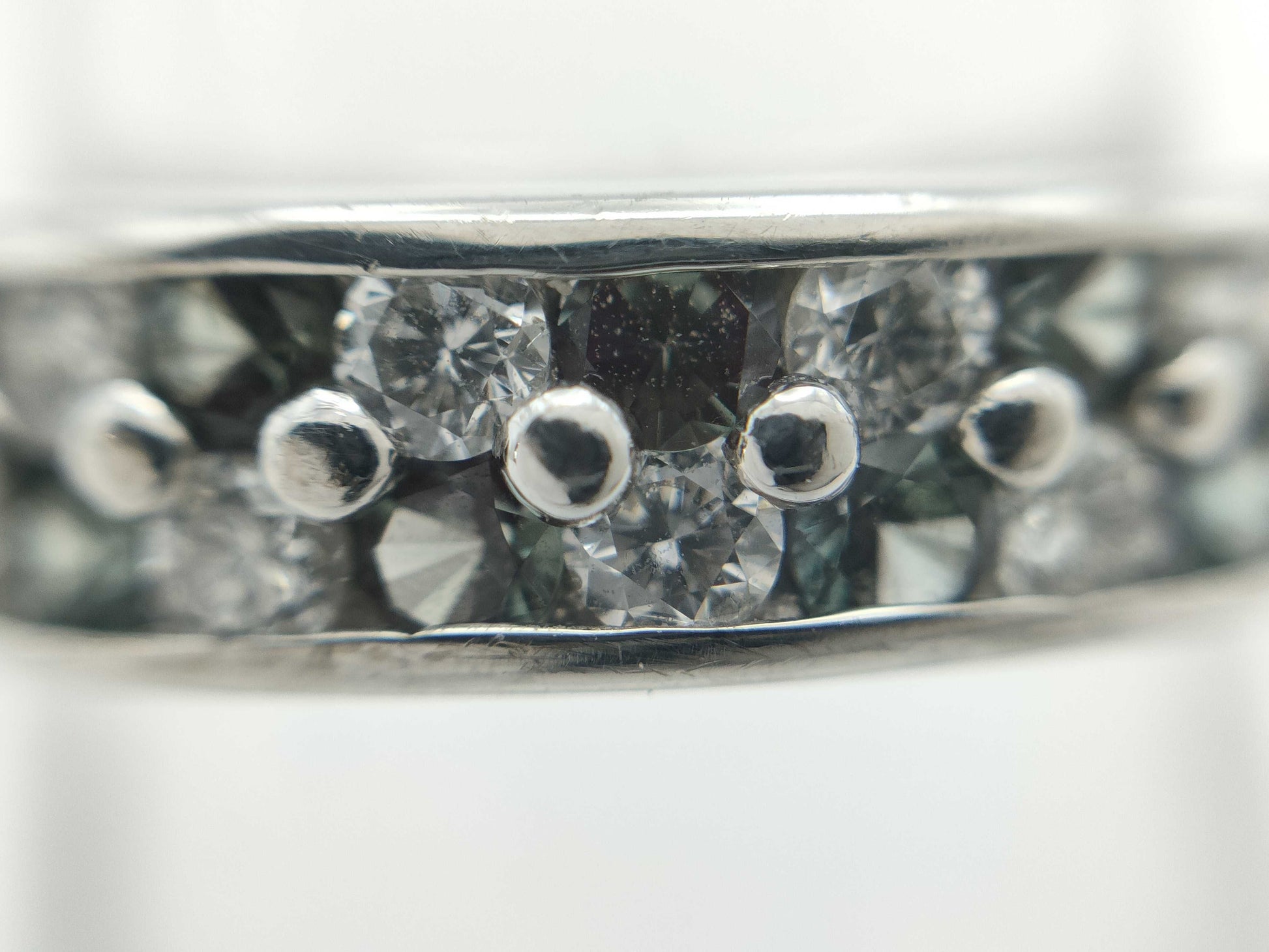 CRESCENT VERT Colored Stone 0.27ct D0.29ct K18WG 5.1g Ring 