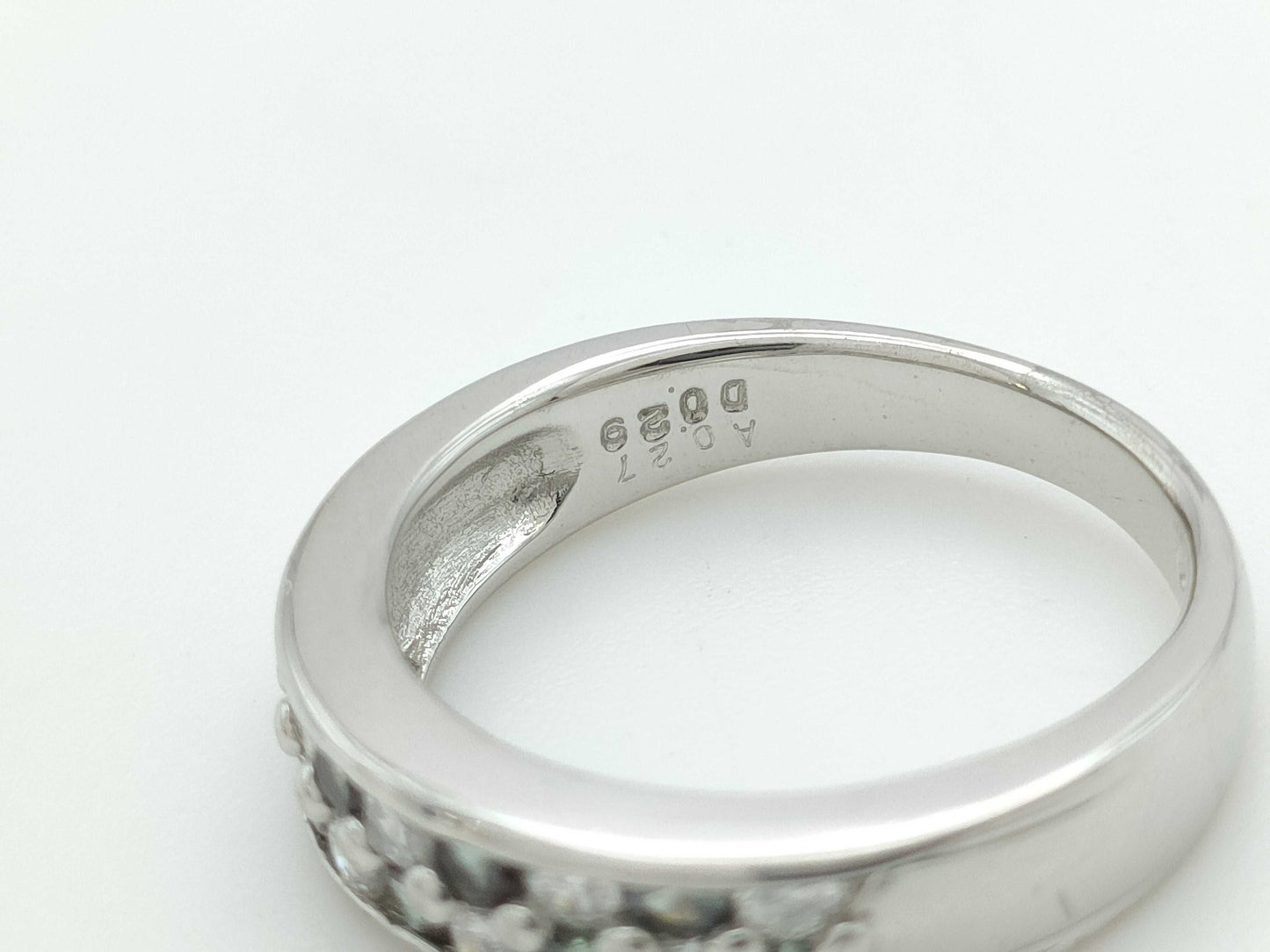 CRESCENT VERT Colored Stone 0.27ct D0.29ct K18WG 5.1g Ring 