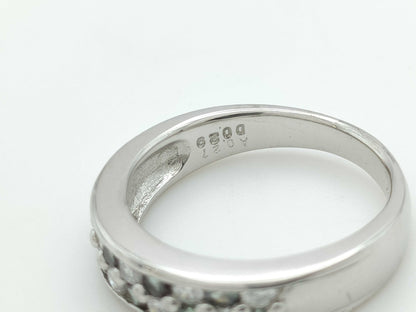 CRESCENT VERT Colored Stone 0.27ct D0.29ct K18WG 5.1g Ring 