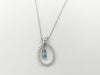 TL0.37ct D0.41ct K18WG/PT850 3.5g Necklace 
