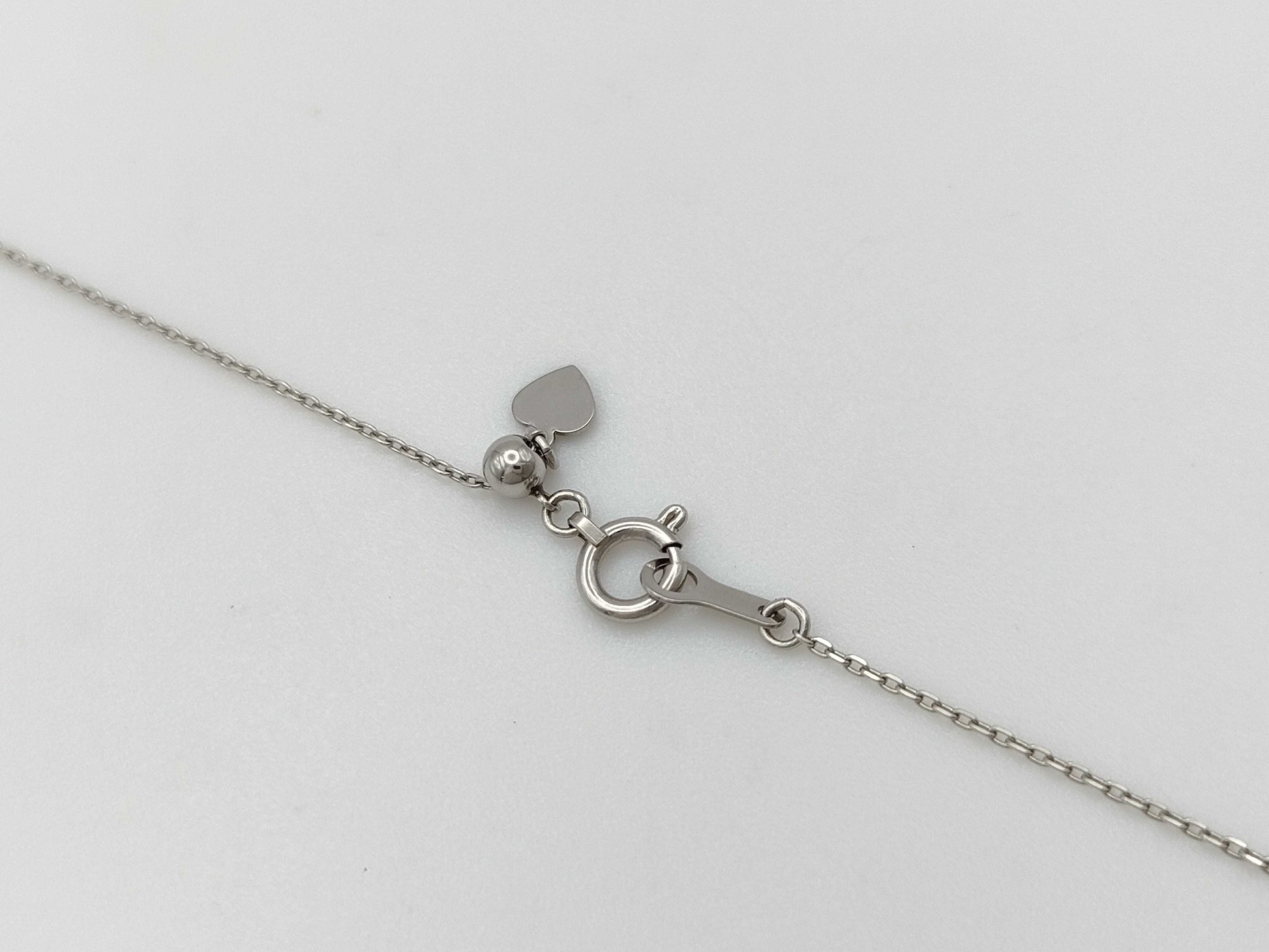 TL0.37ct D0.41ct K18WG/PT850 3.5g Necklace 
