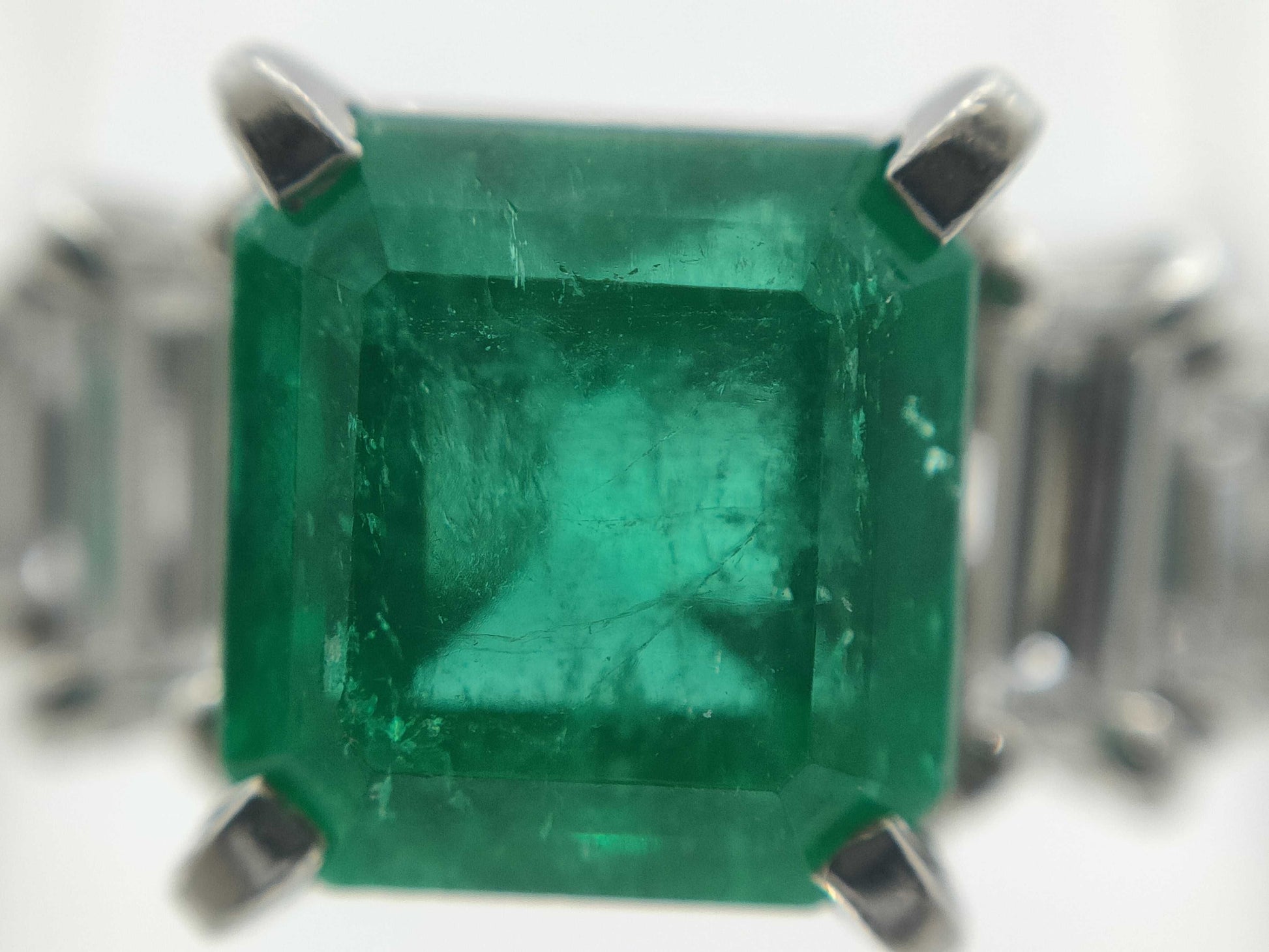 E1.26ct D0.33ct Pt900 4.8g Ring 