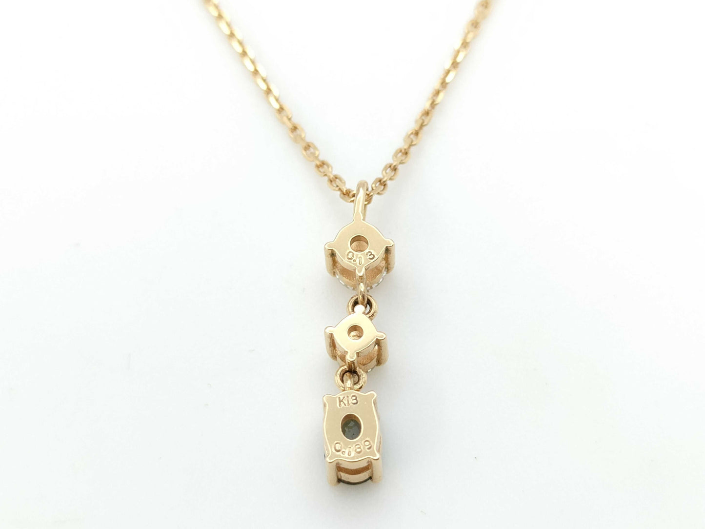 AX0.189ct D0.13ct K18 2.2g Necklace 