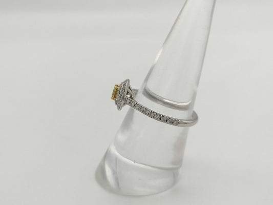 Tiffany&Co. Sorest YD0.25ct Melee Diamond PT950/Au750 3.8g Ring 