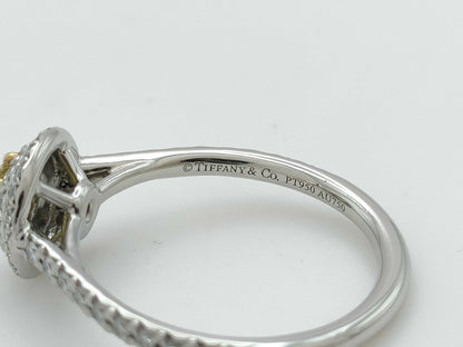 Tiffany&Co. Sorest YD0.25ct Melee Diamond PT950/Au750 3.8g Ring 
