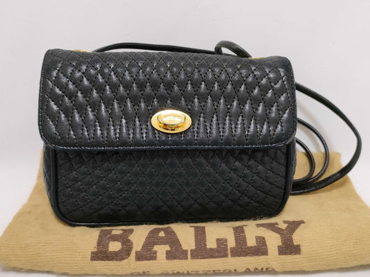 BALLY BALLY Shoulder Bag Quilted Black Shoulder Bag