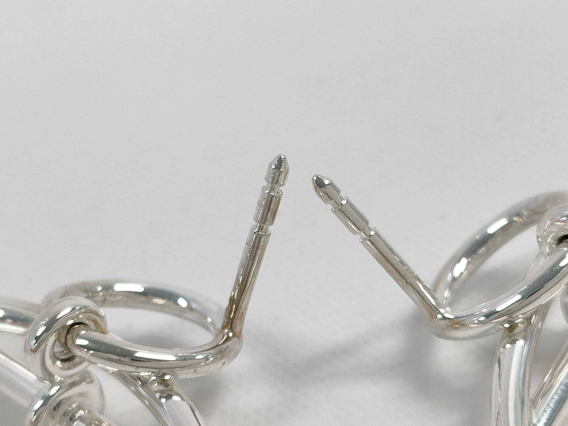 HERMES Loop MM Silver Hoop Earrings 25S009387 Earrings