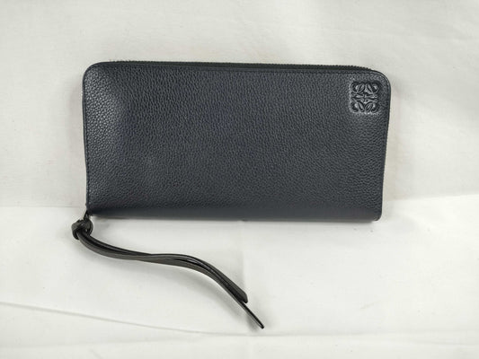 LOEWE Anagram Zip Around Wallet Long Wallet 061829 Navy Wallet