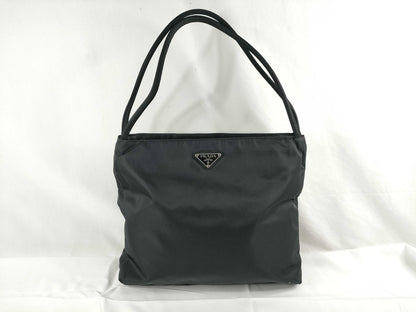 PRADA Nylon PRADA Nylon Triangle Logo Tote Bag Black W29cm Tote Bag