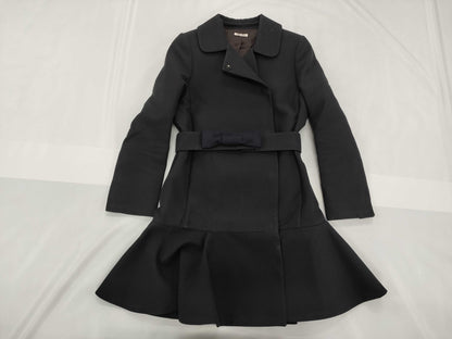 Miu Miu MIU Miu Miu Coat with Ribbon Belt, Size 38