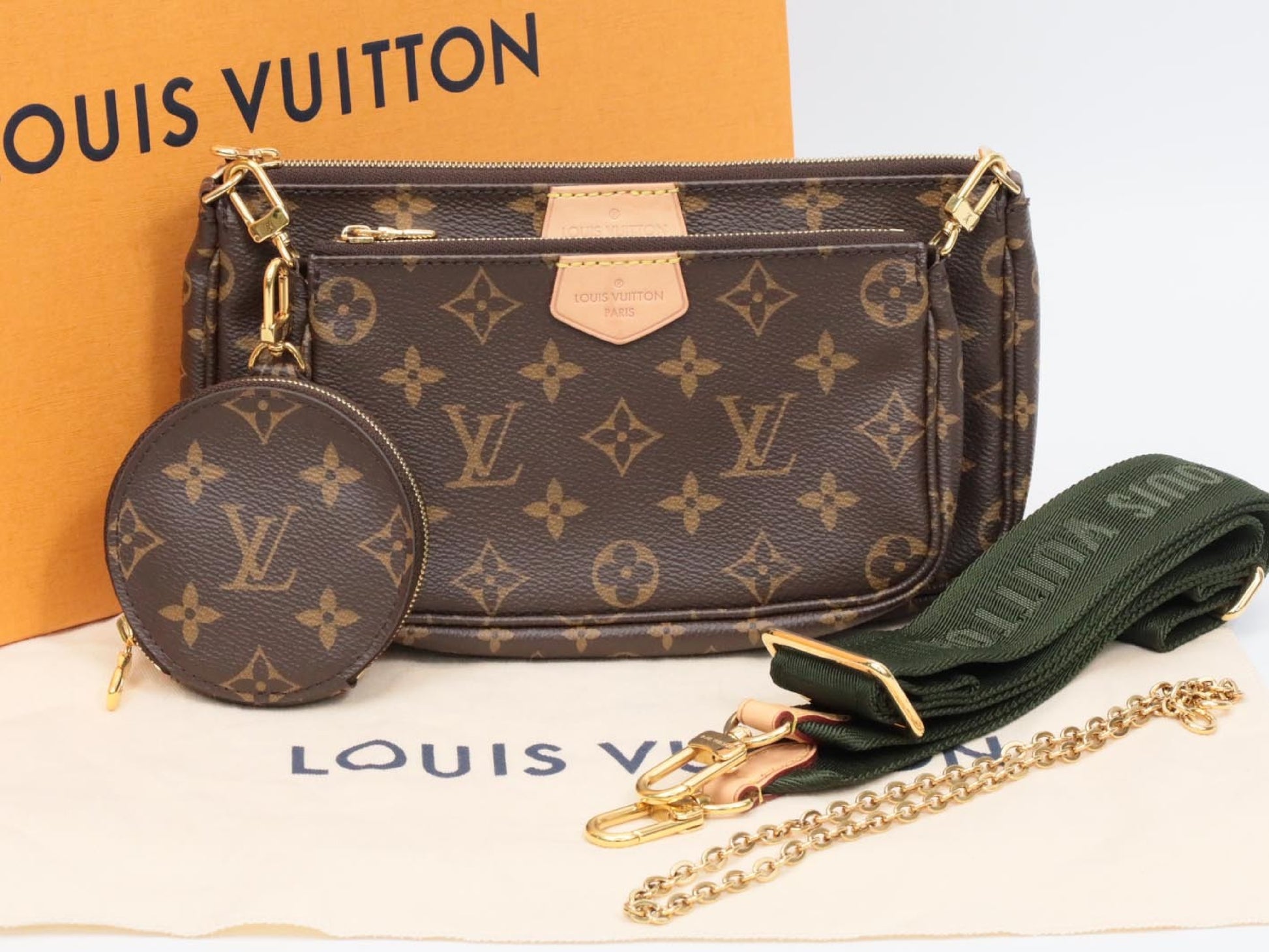 LOUIS VUITTON Monogram Multi Pochette Accessoir RFID Tag Shoulder Bag