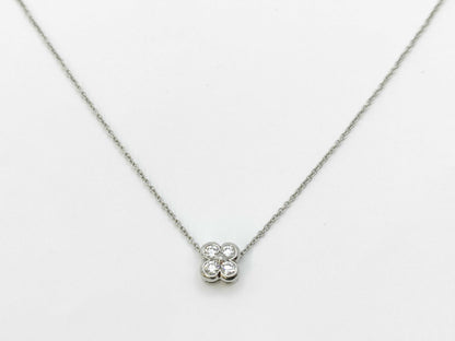 Tiffany&Co. Floral Motif 4PD PT950 3.4g Necklace 