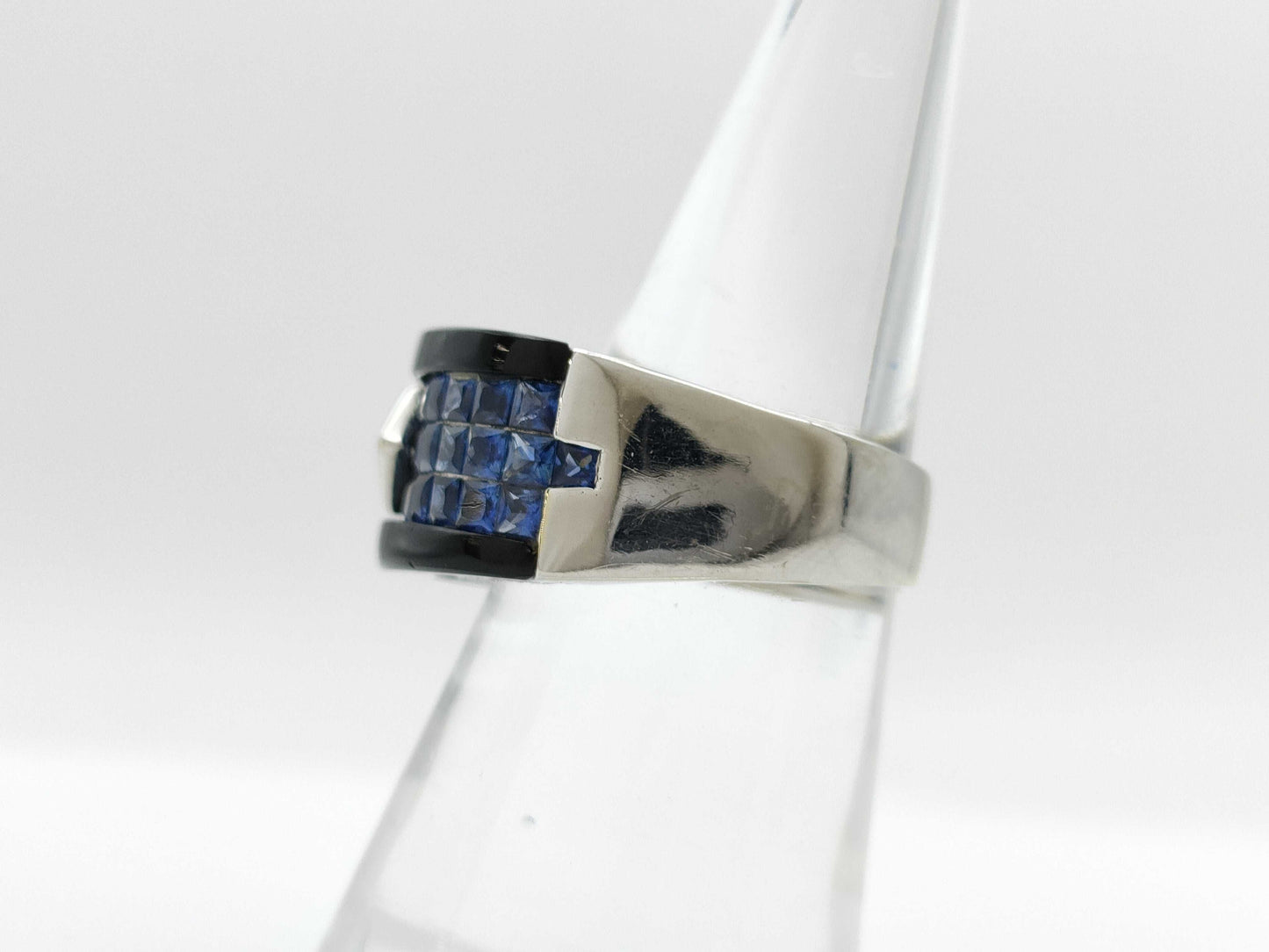 Onyx S3.25ct D0.27ct K18WG 10.5g Ring 