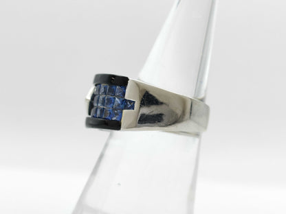 Onyx S3.25ct D0.27ct K18WG 10.5g Ring 