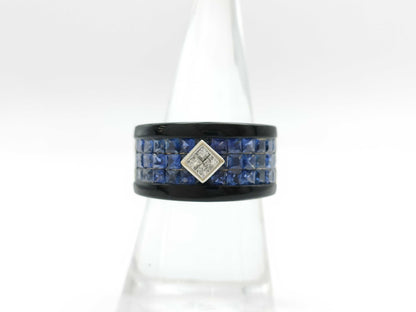 Onyx S3.25ct D0.27ct K18WG 10.5g Ring 