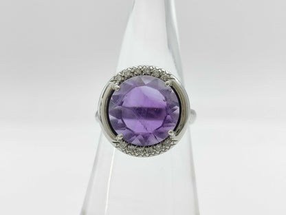 Zokkai Amethyst Diamond 750 5.2g Ring 