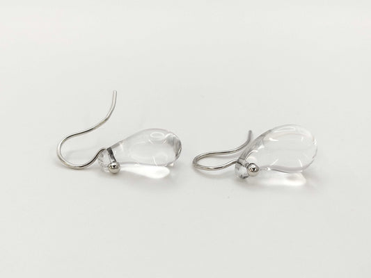 Tiffany & Co. Teardrop Transparent Stone PT950 3.7g Earrings 
