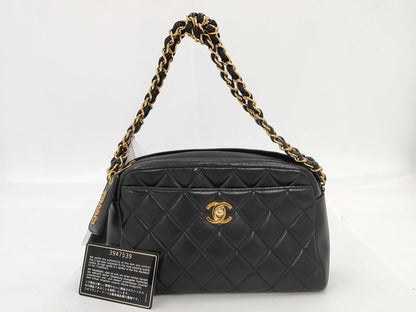 CHANEL Minimato Lambskin Black Shoulder Bag
